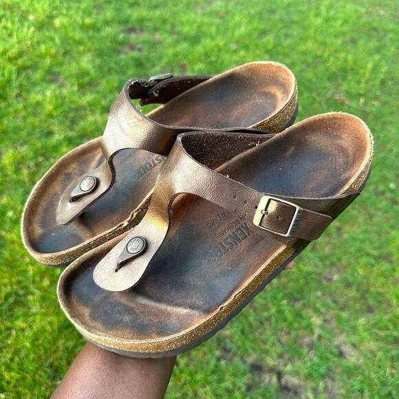 Birkenstock Gizeh Leather Thong Sandals Size 39 US M6 L8‎ Brown - Picture 13 of 14